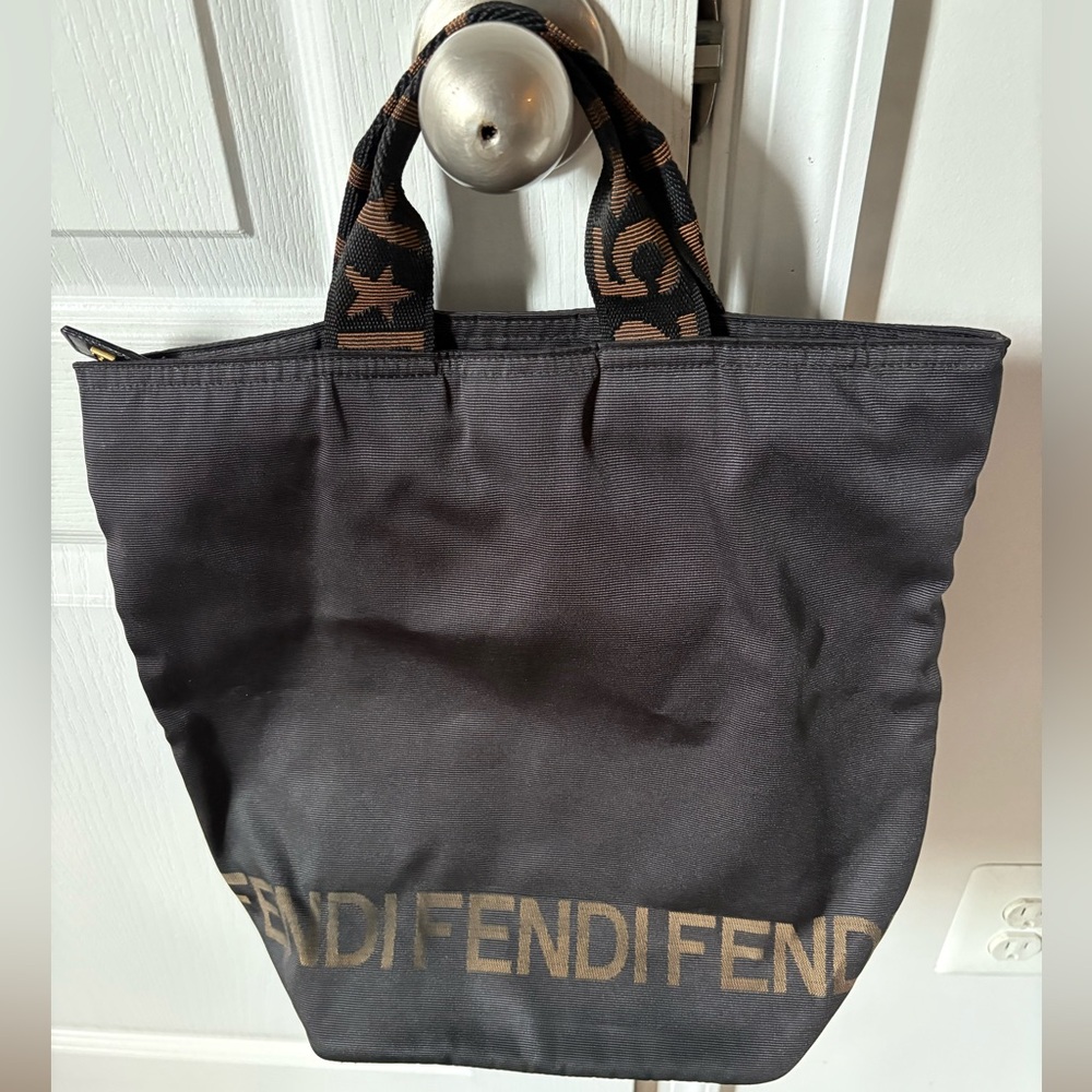 Fendi Charcoal Tote with Monogram Handles
